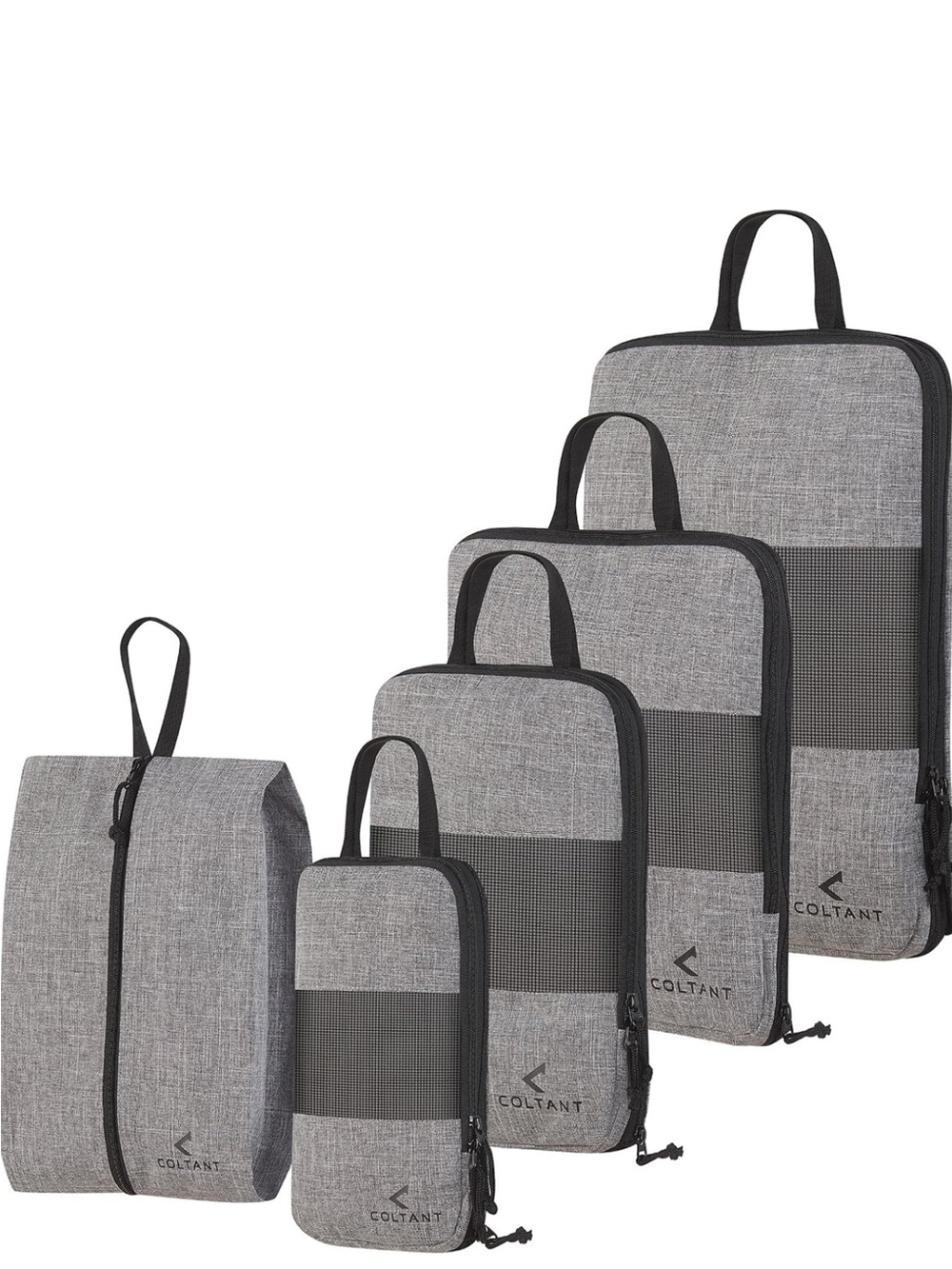 Coltant Set of 5 Gray Compression Packing Cubes